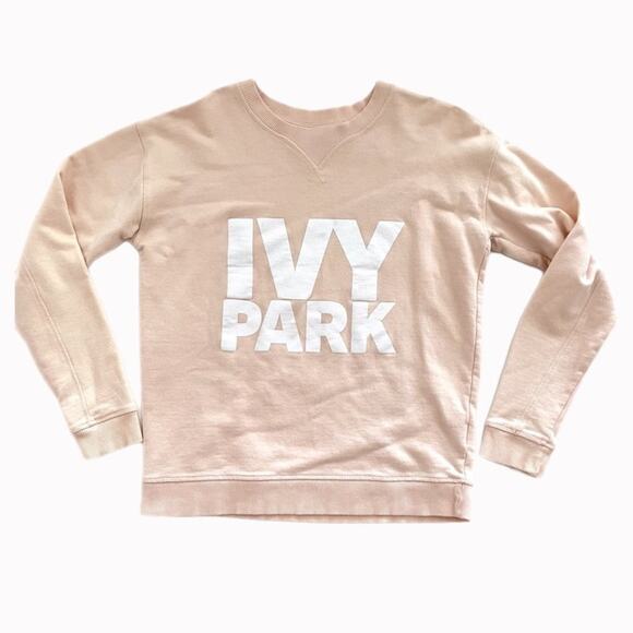 IVY PARK Tops - Ivy Park Crewneck Light Pink Logo Sweatshirt Sz S